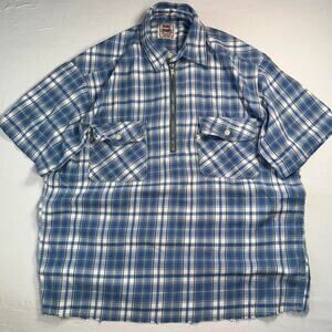 Vintage Levi's Quarter Zip Short Sleeve Shirt with Crop, M